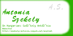 antonia szekely business card